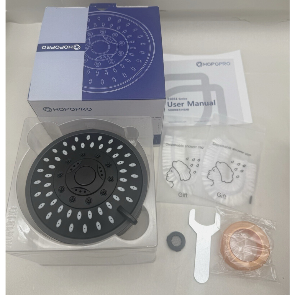 High Pressure Shower Head w/5 Different Shower Modes, 4" High Flow Shower *READ